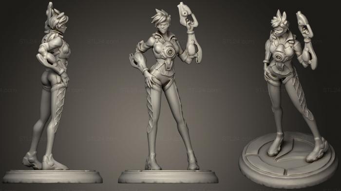Figurines simple (Overwatch  Tracer, STKPR_0978) 3D models for cnc